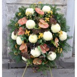 Okrągły klasyczny wieniec pogrzebowy
