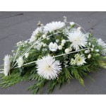 Biało zielona wiązanka z ratanem