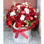 Box świąteczny - Czerwona bombka