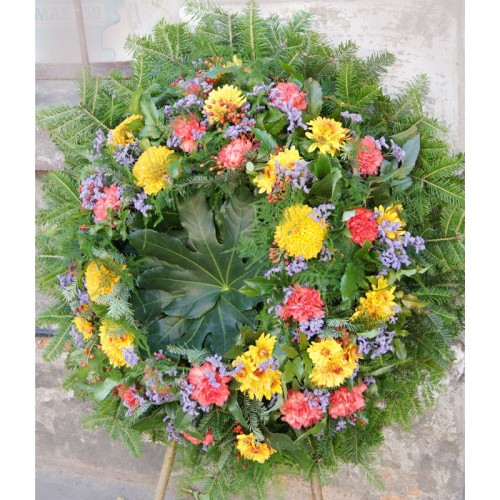 wieniec koło na pogrzeb