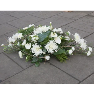 Elegancka biało zielona wiązanka